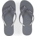 Tongs  Havaianas gris clair en caoutchouc à paillettes Pointure 38 pour femme en promo 