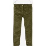 Pantalons slim Vertbaudet verts à pois en velours Taille 10 ans pour fille de la boutique en ligne Vertbaudet.fr 