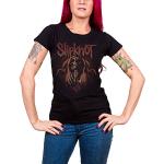 Slipknot T Shirt Evil Witch Band Logo Nouveau Officiel Femme Skinny Fit Noir Size S