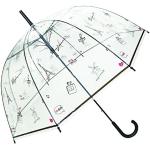 SMATI Parapluie Long Transparent – forme Cloche ; Solide ; Ouverture automatique ; Diamètre=85cm ; Parapluie Femme ; Motif PARIS