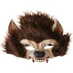 Déguisements de loup garou Smiffy's marron en latex à motif loups Tailles uniques look fashion 
