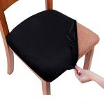 Housses de chaise noires en velours extensibles en lot de 6 