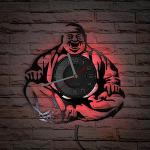 Horloges design noires en résine à motif Bouddha 