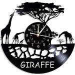 Horloges silencieuses noires en vinyle à motif animaux 