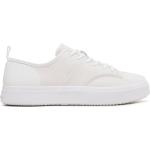 Chaussures casual de créateur Calvin Klein blanches en cuir Pointure 42 look casual pour homme en promo 