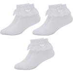 Chaussettes blanches à volants lot de 3 Taille 3 ans look fashion pour fille de la boutique en ligne Amazon.fr 