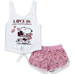 Pyjashorts blancs Snoopy Taille M look fashion pour femme 