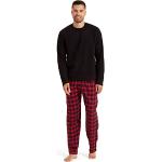 Pyjamas en polaires rouges à carreaux en polyester Taille XXL look fashion pour homme en promo 