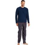 Pyjamas en polaires bleu marine à carreaux en polyester Taille XXL look fashion pour homme en promo 