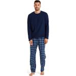 Pyjamas en polaires bleu marine à carreaux en polyester Taille XL look fashion pour homme en promo 