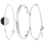 Bracelets So Charm argentés en cristal en acier pour femme 