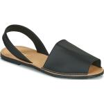 Sandales So size noires en cuir Pointure 41 avec un talon jusqu'à 3cm plus size pour femme en promo 