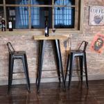 SOARROC Table Bar, MANGE-DEBOUT Cuisine Ou Salle À Manger Plateau bois naturel style industriel