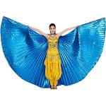 Tenues de danse orientale bleues en polyester à motif papillons Tailles uniques look fashion pour femme 