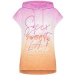 SOCCX T-shirt à capuche en maille pour femme, Blush rose., S