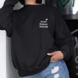 Social Distance Butterfly Sweatshirt, Social Shirt, Cadeau, Drôle De Sweat-Shirt Distanciation Sociale Pour Femmes, Anti Social, Introverti