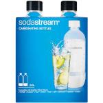 Sodastream Bouteille de gazéification Bouchon blanc Plastique sans BPA Transparent/blanc 1 L 9 x 9 x 26 cm Lot de 2
