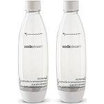Sodastream Source Lot de 2 bouteilles d'eau réutilisables 1 litre sans BPA pour machines à soda Play Source, Power, Spirit et Fizzi Blanc