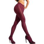 Leggings fantaisie rouge bordeaux en microfibre Taille M look fashion pour femme 