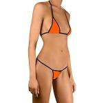 Micro bikinis orange Taille XS look fashion pour femme 