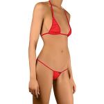 Bikinis string rouges Taille XS look fashion pour femme 