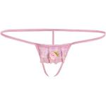 Strings ouverts roses Taille XS look fashion pour femme 