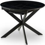Tables de salle à manger design noires extensibles diamètre 110 cm contemporaines 