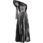 Robes plissées de soirée Solace London argentées métalliques à manches longues Taille XS pour femme 