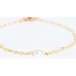 Bracelets de perles de mariage dorés en plaqué Or à perles 