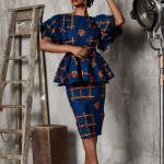 Tops peplum imprimé africain en coton à motif Afrique style ethnique pour femme 