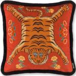 Tapis rouges en polyester à motif tigres 55x55 cm modernes 