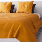 Couvre-lits Soleil d'ocre jaunes en polycoton lavable en machine 240x220 cm en promo 