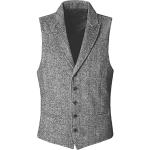 Gilets de mariage gris argenté en tweed sans manches sans manches Taille XL look fashion pour homme 