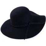 Chapeaux en feutre noirs en feutre 57 cm Taille L look casual pour femme 
