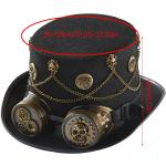 Chapeaux haut de forme pour fêtes de Noël rouges en feutre Taille L steampunk pour femme 
