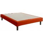 Someo Cache-sommier intégral 100% coton terracotta 160x200