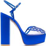 Sandales à talons Sophia Webster bleu roi en cuir de veau à motif papillons Pointure 40 pour femme en promo 