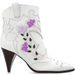Santiags Sophia Webster blanches à fleurs en cuir à motif papillons à bouts pointus Pointure 41 