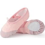 Chaussures de jazz roses en daim respirantes Pointure 27 classiques pour fille 