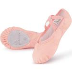 Chaussures de jazz roses en toile respirantes Pointure 23 classiques pour enfant 