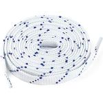 sourcing map lacets plats athlétiques en sergé double couleur 3 paires pour tous les types de baskets décontractées Blanc bleu 100 cm/39.5"