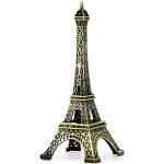 sourcing map en Métal Paris France Souvenir Mini Tour Eiffel modèle 10cm Bronze