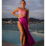 Robes plissées South Beach roses métalliques Taille L classiques pour femme en promo 