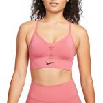 Brassières de sport Nike roses sans coutures discipline fitness Taille S soutien minimum pour femme en promo 
