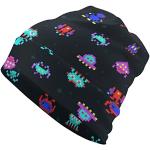 Space Invaders Argyle Pattern Sports Skullies Casquettes Léger Sommeil Doux Bonnet Chapeaux pour Hommes et Femmes