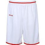 Spalding Move Shorts, Blanc/Rouge, L Homme
