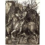 Spiffing Prints Albrecht Durer – Grande giclée Chevalier Death and the Devil – Semi brillant – Sans cadre