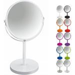 Spirella Miroir de Maquillage à Poser Miroir de beauté Miroir cosmétiques Double Face Miroir de courtoisie pivotant „Sydney“ grossissement x2 – Blanc