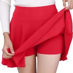 Jupes rouges à carreaux en cuir synthétique à paillettes à motif papillons de tennis minis Taille XXL plus size look fashion pour femme 