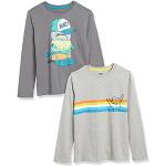 T-shirts à imprimés gris clair lot de 2 Taille 8 ans look casual pour garçon de la boutique en ligne Amazon.fr 